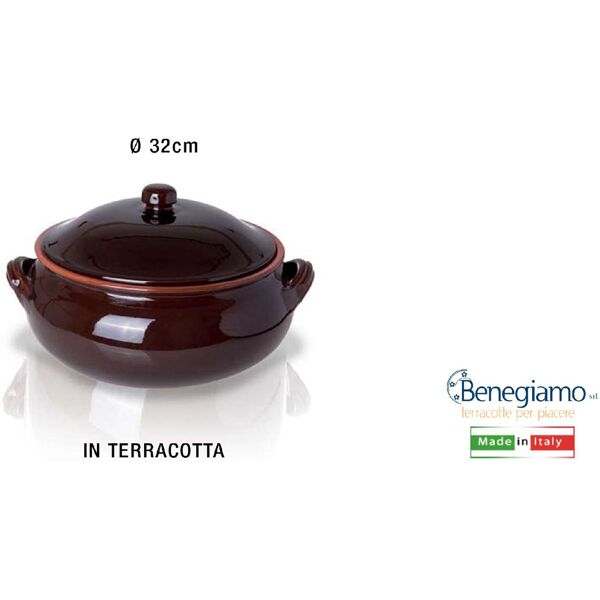 benegiamo ne681 tegame premia terracotta cm 32 - ne681