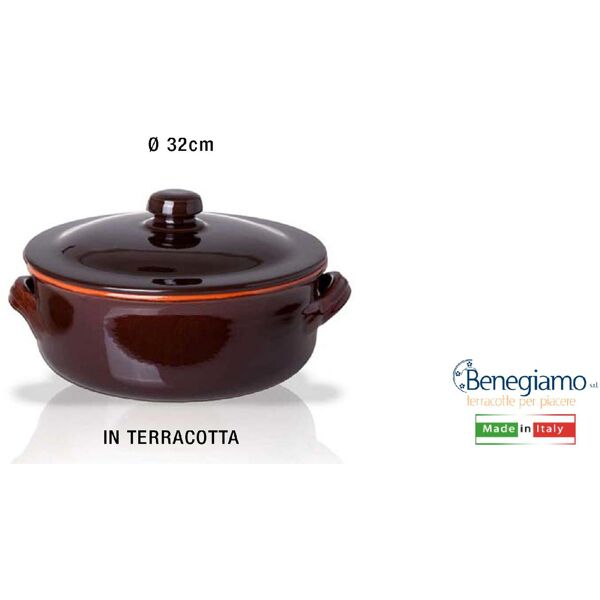 benegiamo ne819 casseruola familia terracotta cm 32 - ne819