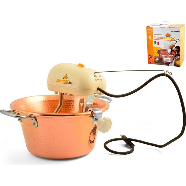 lar 1054 paiolo per polenta con miscelatore automatico pentola in rame Ø 26 cm - 1054 polentamatic