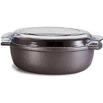 risoli 00109f/36t00 Pentola Casseruola Antiaderente Ovale In Alluminio 36x24 Cm Con 2 Manici E Coperchio In Vetro - Saporella risoli 00109f/36t00 Pentola Casseruola Antiaderente Ovale In Alluminio 36x24 Cm Con 2 Manici E Coperchio In Vetro - Saporella