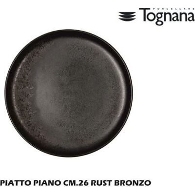 tognana Tg085693 Piatto Piano Cm 26 Rust Bronzo - Tg085693 tognana Tg085693 Piatto Piano Cm 26 Rust Bronzo - Tg085693