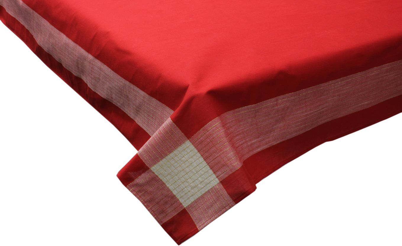 blanco 24113-r tovaglia natalizia 12 posti per tavolo rettangolare 180x275 cm + 12 tovaglioli colore rosso - 24113