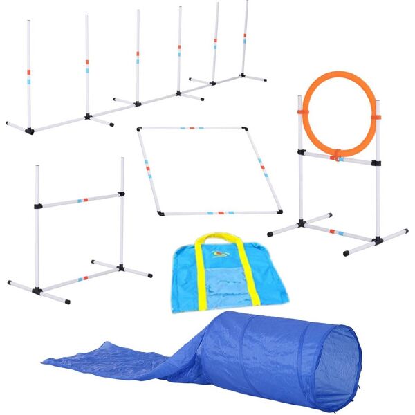 allmypets d070dd set per addestramento cani con salto tunnel slalom e anello - d070dd