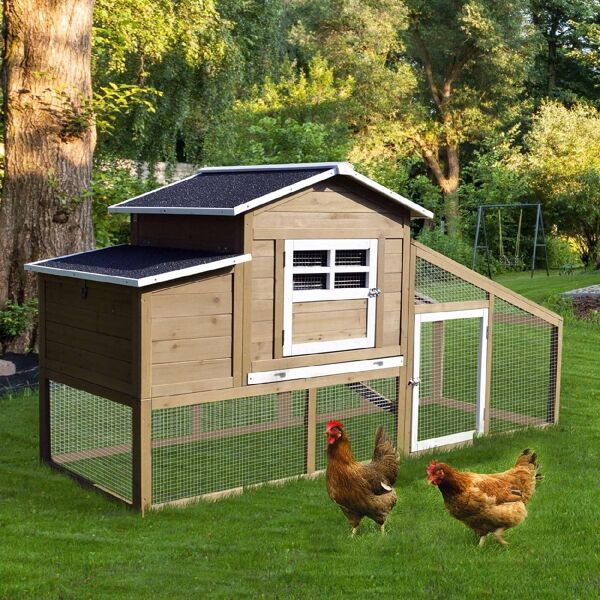 allmypets d51100 pollaio da giardino per galline e zona di nidificazione - d51100