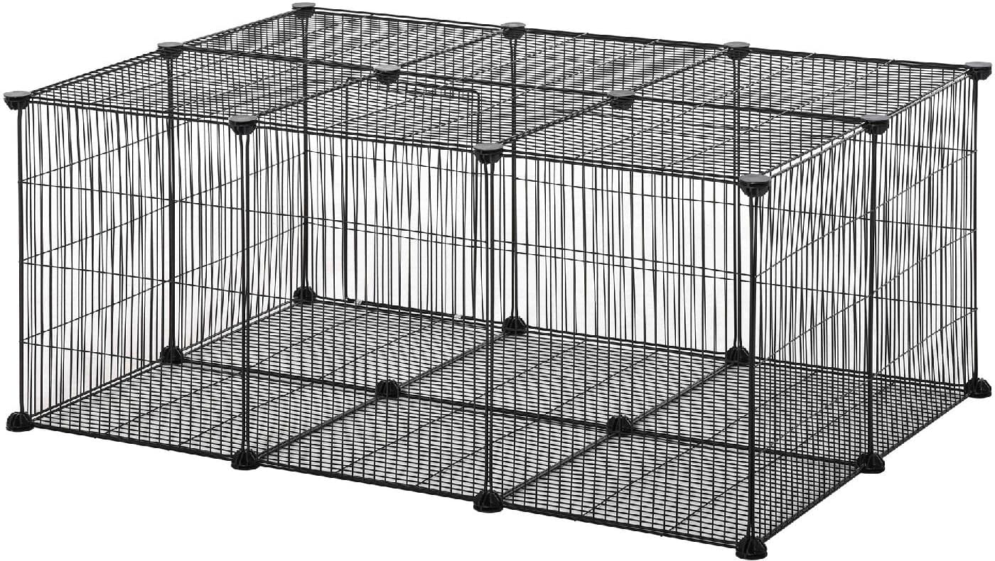 allmypets 223d gabbia per conigli e piccoli animali 22 pannelli modulabili in metallo - 223d