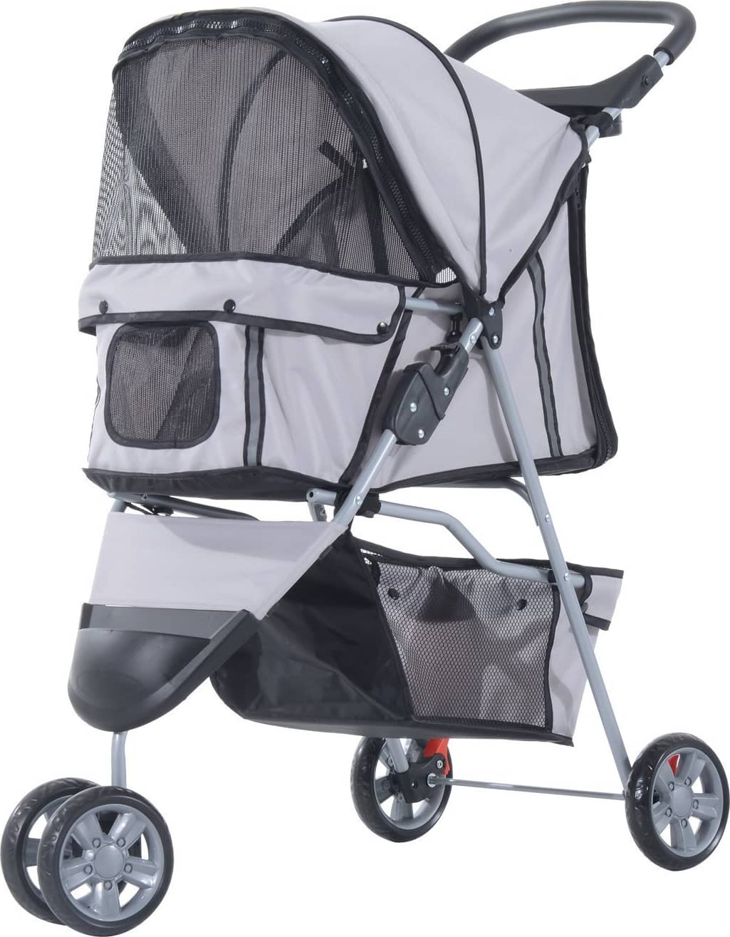 allmypets d00041gy passeggino per cani carrello per animali domestici colore grigio - d00041gy