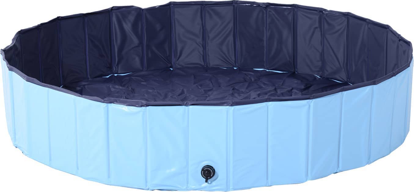 allmypets d01015bu piscina pieghevole per cani in pvc azzurro 160x30cm Øxh - d01015bu