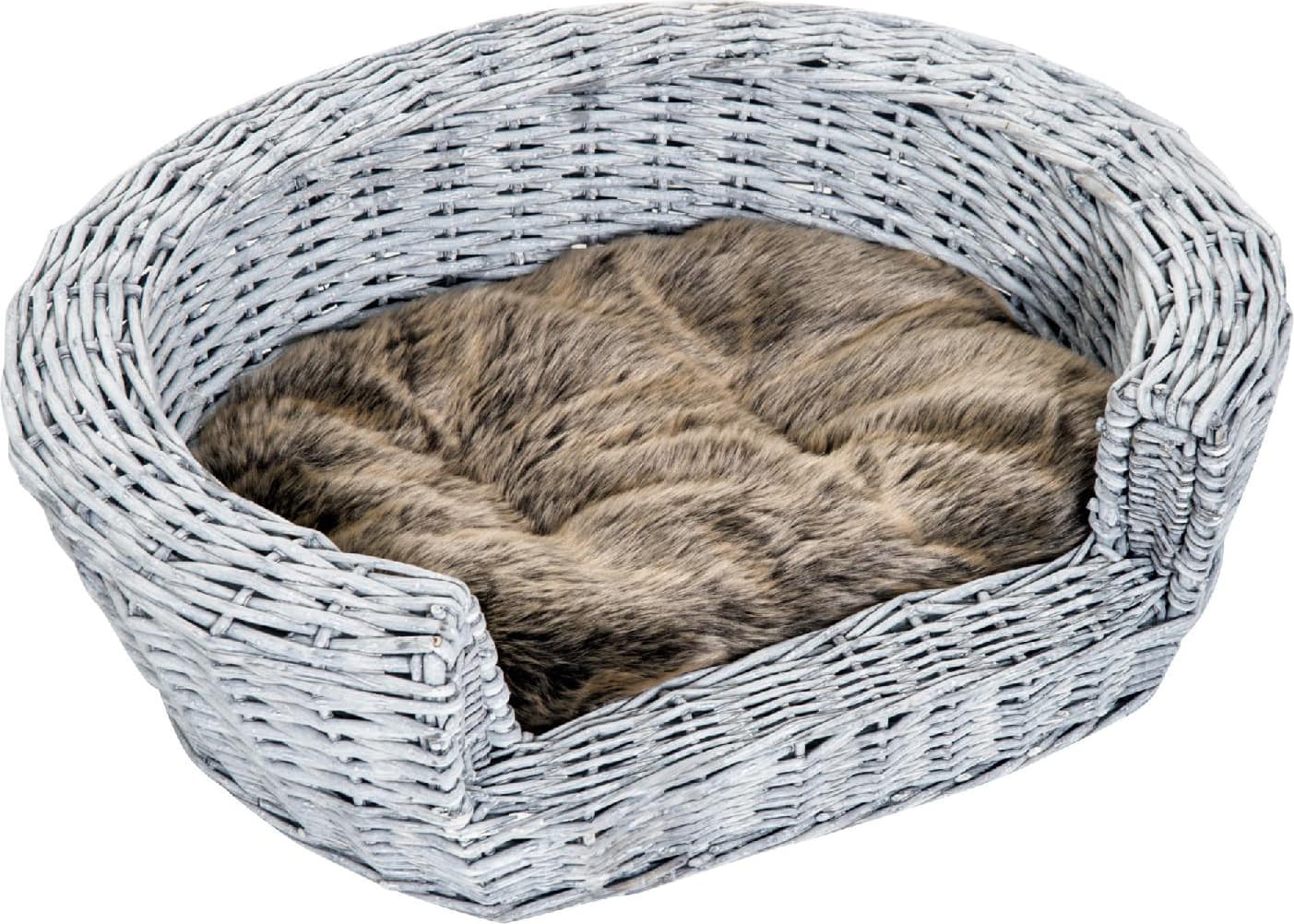 allmypets d54159 cuccia per cani o gatti da interno taglia piccola con cuscino grigio marrone 57 × 46 × 17.5cm - d54159