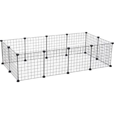 allmypets D75amp55 Recinto Modulare Per Animali Domestici Nero 12 Moduli 35x35cm - D75amp55 allmypets D75amp55 Recinto Modulare Per Animali Domestici Nero 12 Moduli 35x35cm - D75amp55