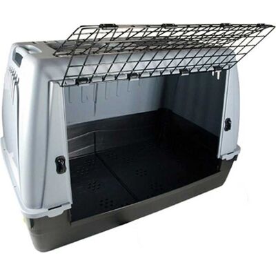allmypets Bracco 100 Trasportino Per Cani Con Porta Tappetino Removibile 100x60x65h Cm Grigio - Bracco 100 allmypets Bracco 100 Trasportino Per Cani Con Porta Tappetino Removibile 100x60x65h Cm Grigio - Bracco 100