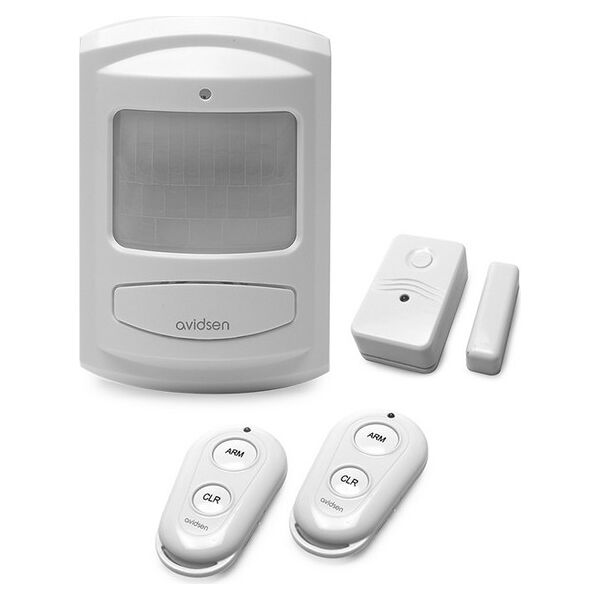 avidsen 100108 antifurto casa perimetrale wireless senza fili kit: sensore infrarossi + sensore per porte e finestre + allarme sirena gsm - 100108