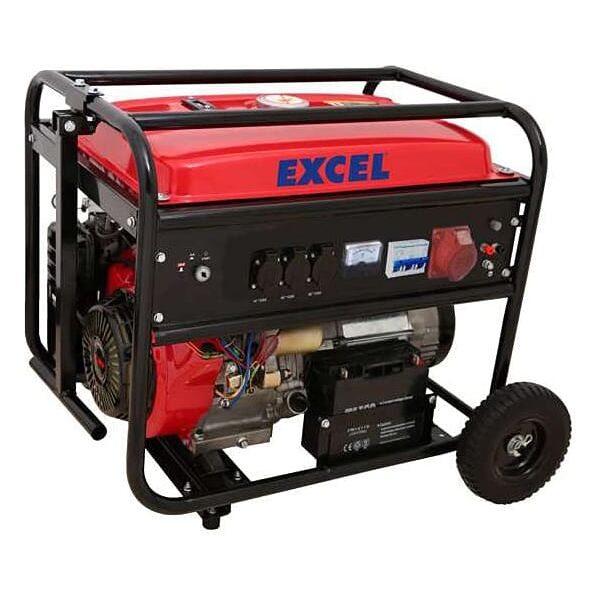 excel gn5500 generatore di corrente gruppo elettrogeno a benzina capacità 25 litri potenza 5500 watt - 07861 gn5500