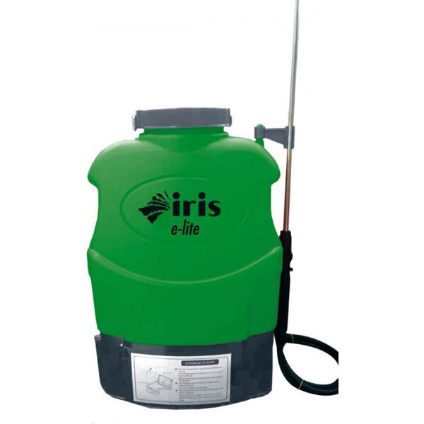 iris 3016b pompa irroratrice a spalla a batteria con serbatoio 16lt e ugelli e-lite