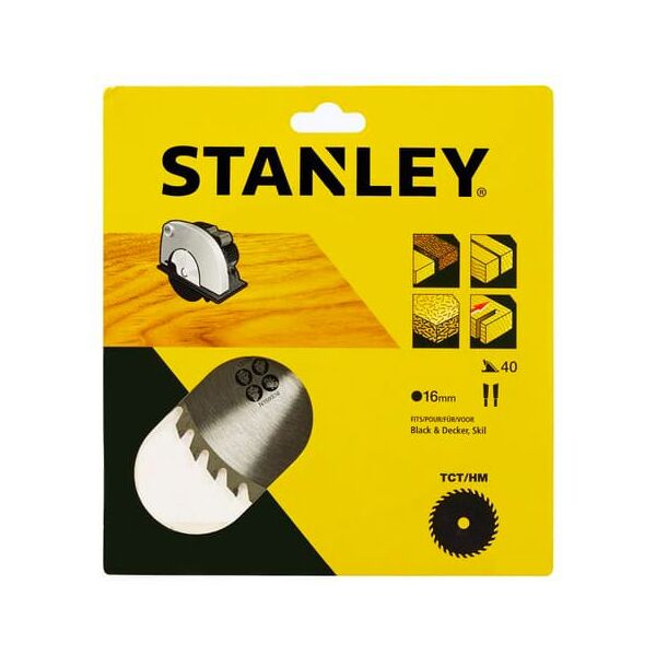 stanley sta13145 lama per sega circolare Ø 190 mm 40 denti in acciaio - sta13145