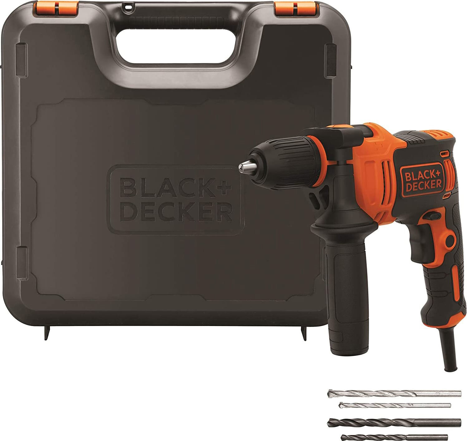 black & decker beh710kqs trapano percussione 2 velocità meccaniche 710w mandrino autoserrante con valigetta e accessori - beh710kqs