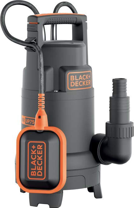 black & decker bxup 750 pte pompa acqua elettropompa sommersa potenza 0.75 kw per acque scure / chiare galleggiante automatico - bxup 750 pte