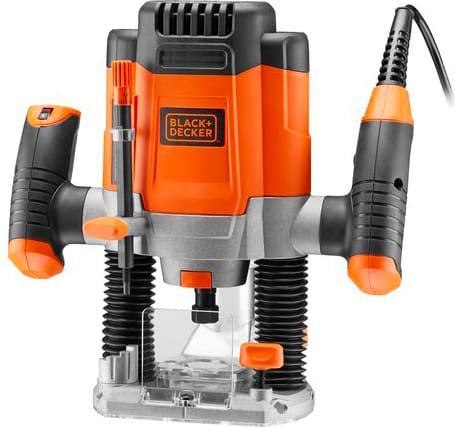 black & decker kw1200eka fresatrice elettrica verticale potenza 1200 watt con 6 frese - kw1200eka