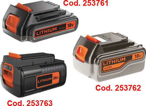 black & decker bl2018-xj batteria litio compatibili con utensili cordless fai da te e giardino - bl2018-xj