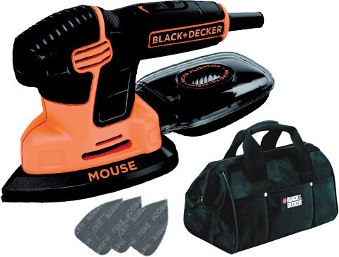 black & decker ka2000 mouse levigatore multifunzione 120 watt 14000 giri piastra a goccia - ka2000