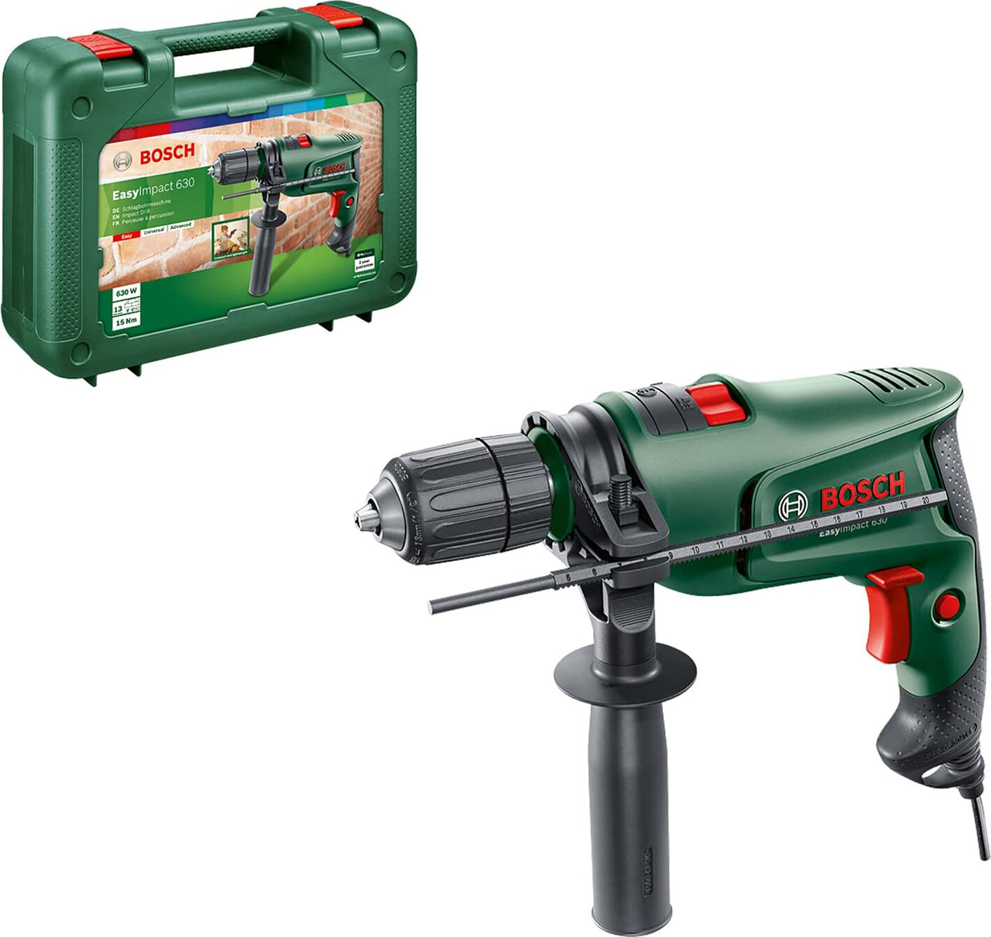 bosch 0.603.133.100 trapano avvitatore battente potenza 630 watt 3000 colpi/min - 0.603.133.100 easyimpact 630