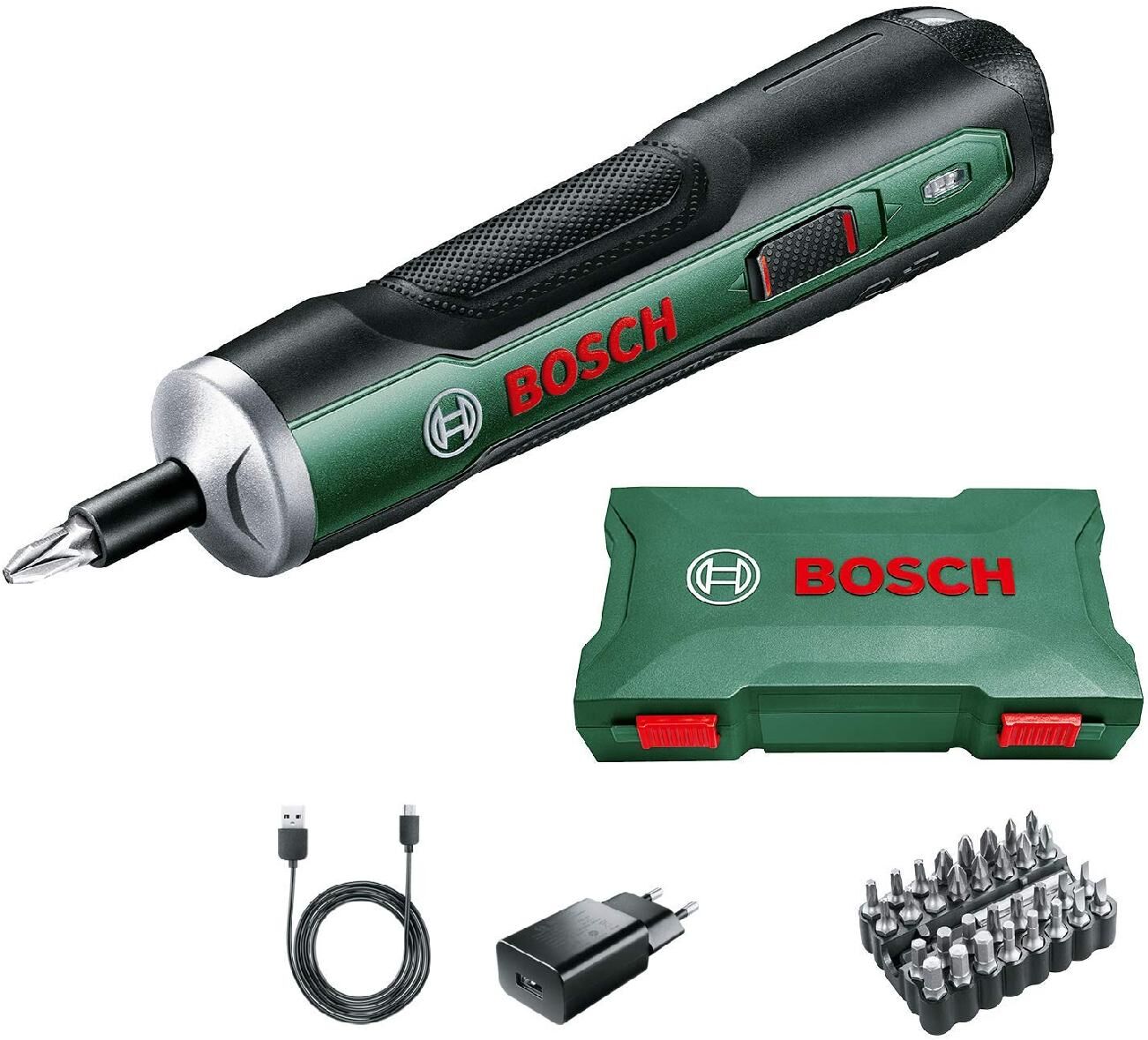 bosch 06039c6000 avvitatore a batteria pushdrive cacciavite 3,6 v litio con accessori 06039c6000