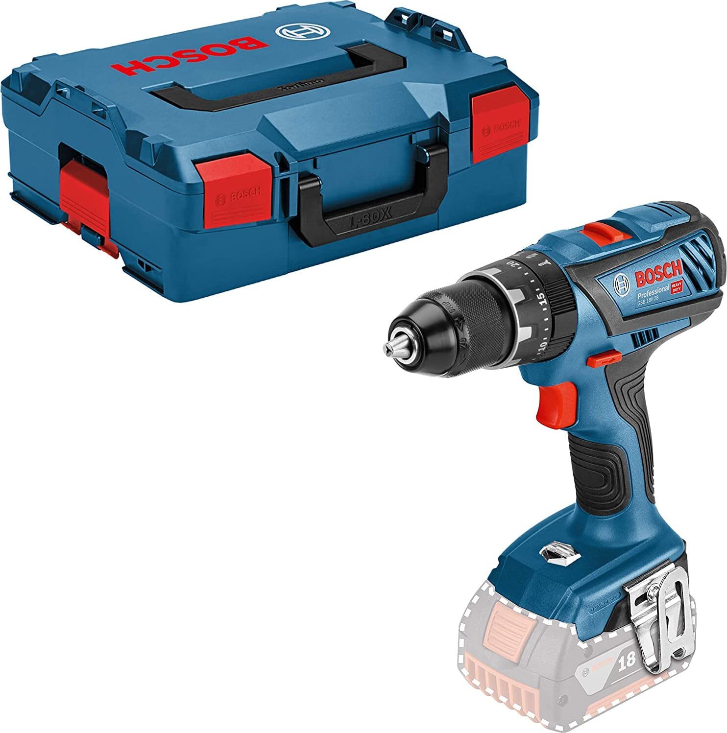 bosch gsb 18v-28 trapano avvitatore battente senza batteria 18 volt 28500 colpi/min - gsb 18v-28