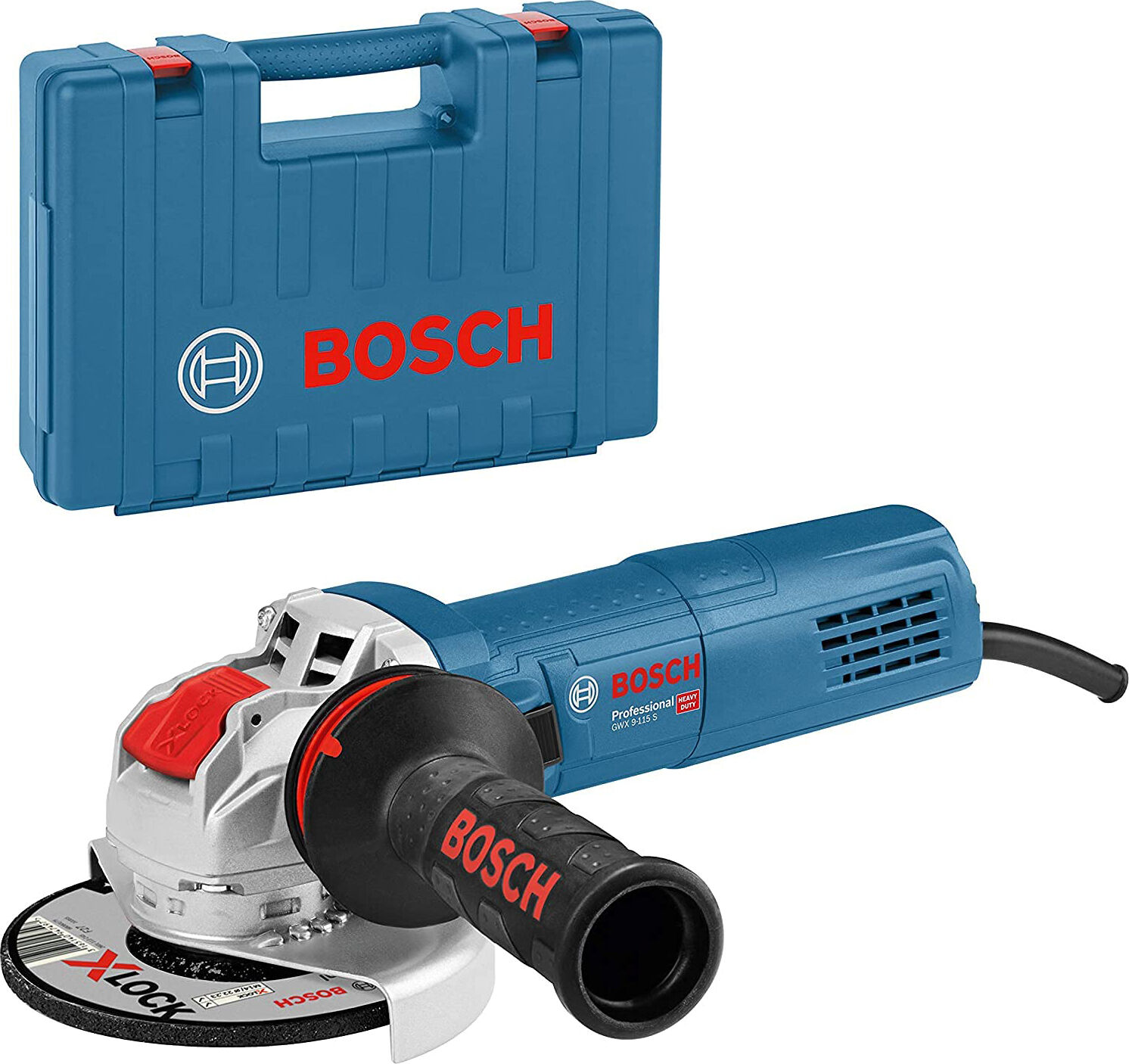 gwx 9-115 s smerigliatrice angolare elettrica 900w con mola 115mm bosch x-lock gwx 9-115 s