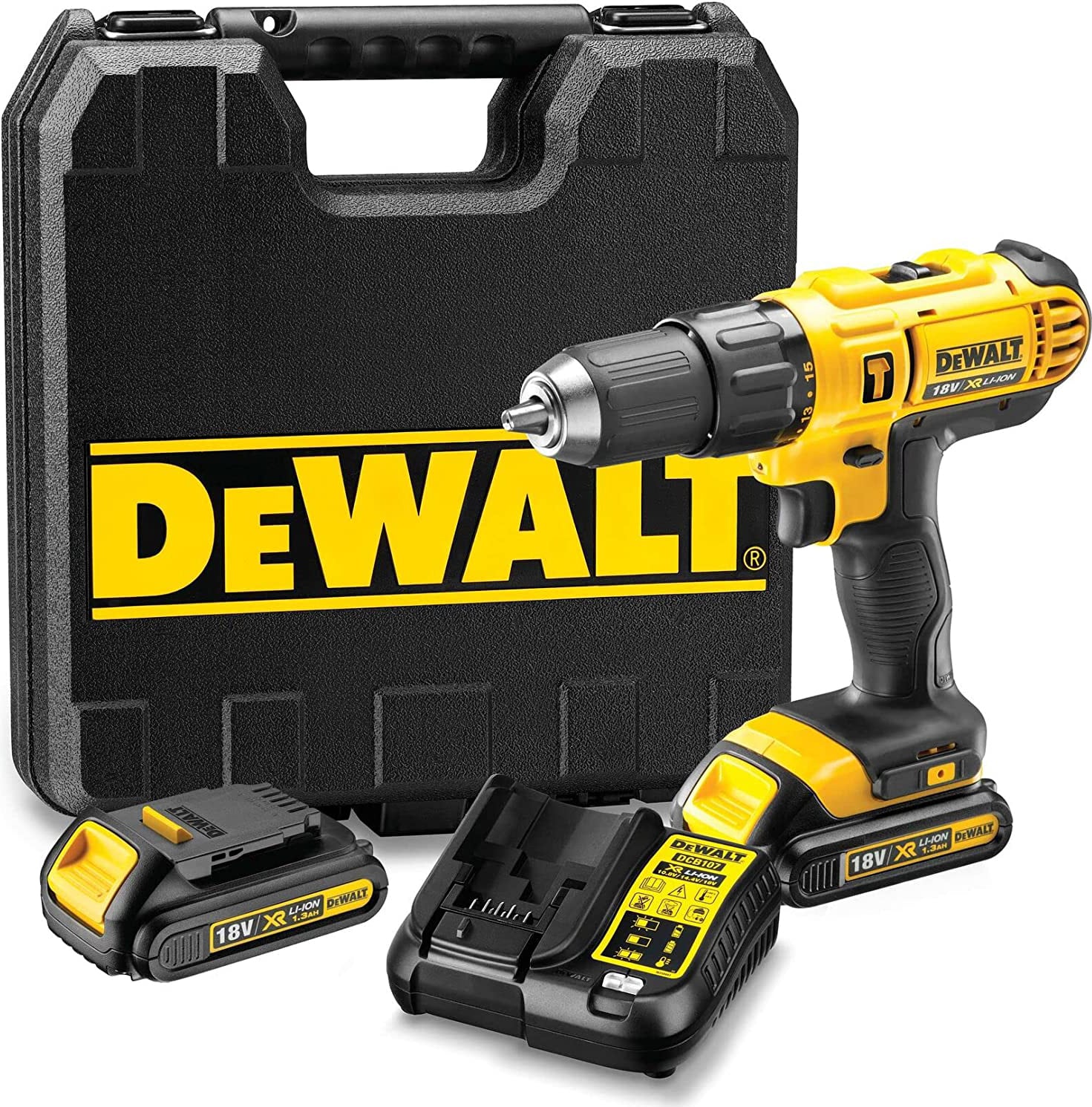 dewalt 776c2 trapano avvitatore a percussione 2 batterie 18 v e valigetta dcd776c2