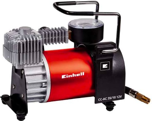 einhell 2072121 compressore ad aria portatile per auto 12v pressione 10 bar con accessori per gonfiaggio - 2072121 cc-ac 35/10