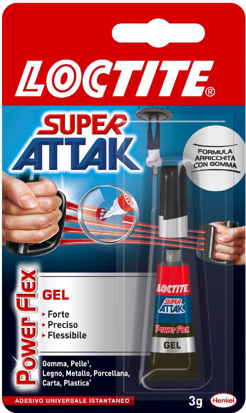 henkel 2047420 adesivo attak power flex gel gr 3 pezzi 24 - 2047420