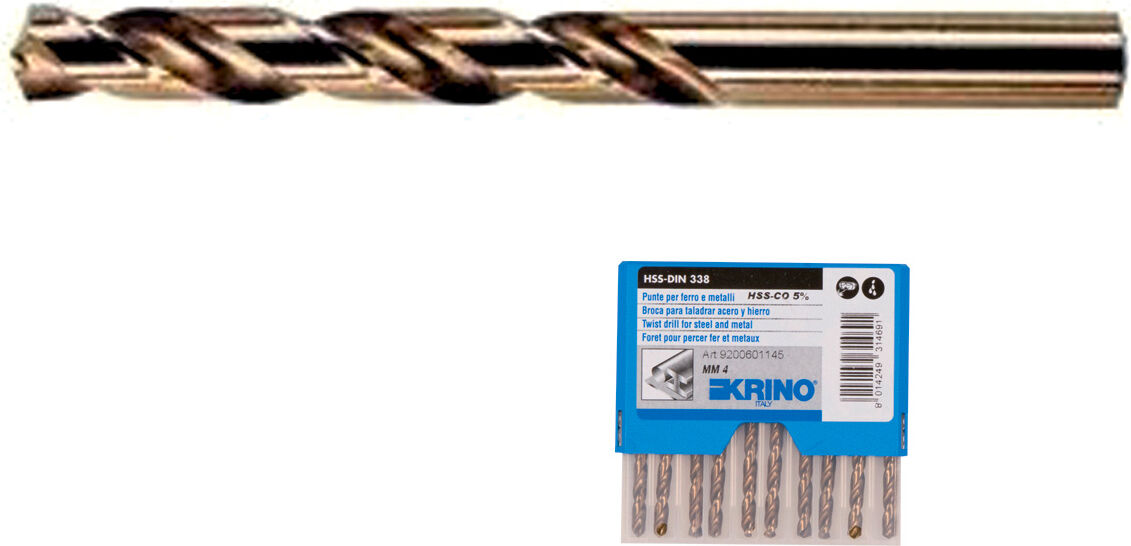 krino 92006011450800 punte hss al 5% cobalt high quality mm. 8 pezzi 10 - 92006011450800