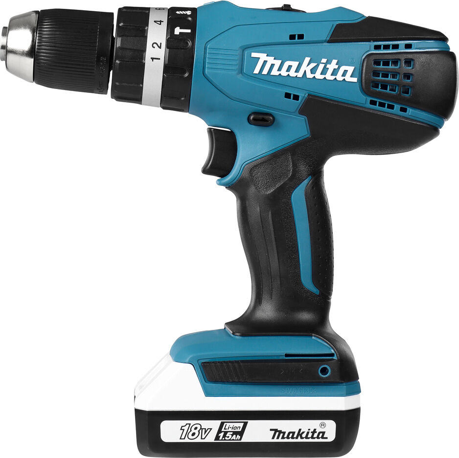 makita hp457dwe trapano avvitatore a percussione batteria 18 v senza fili cordless - hp457dwe