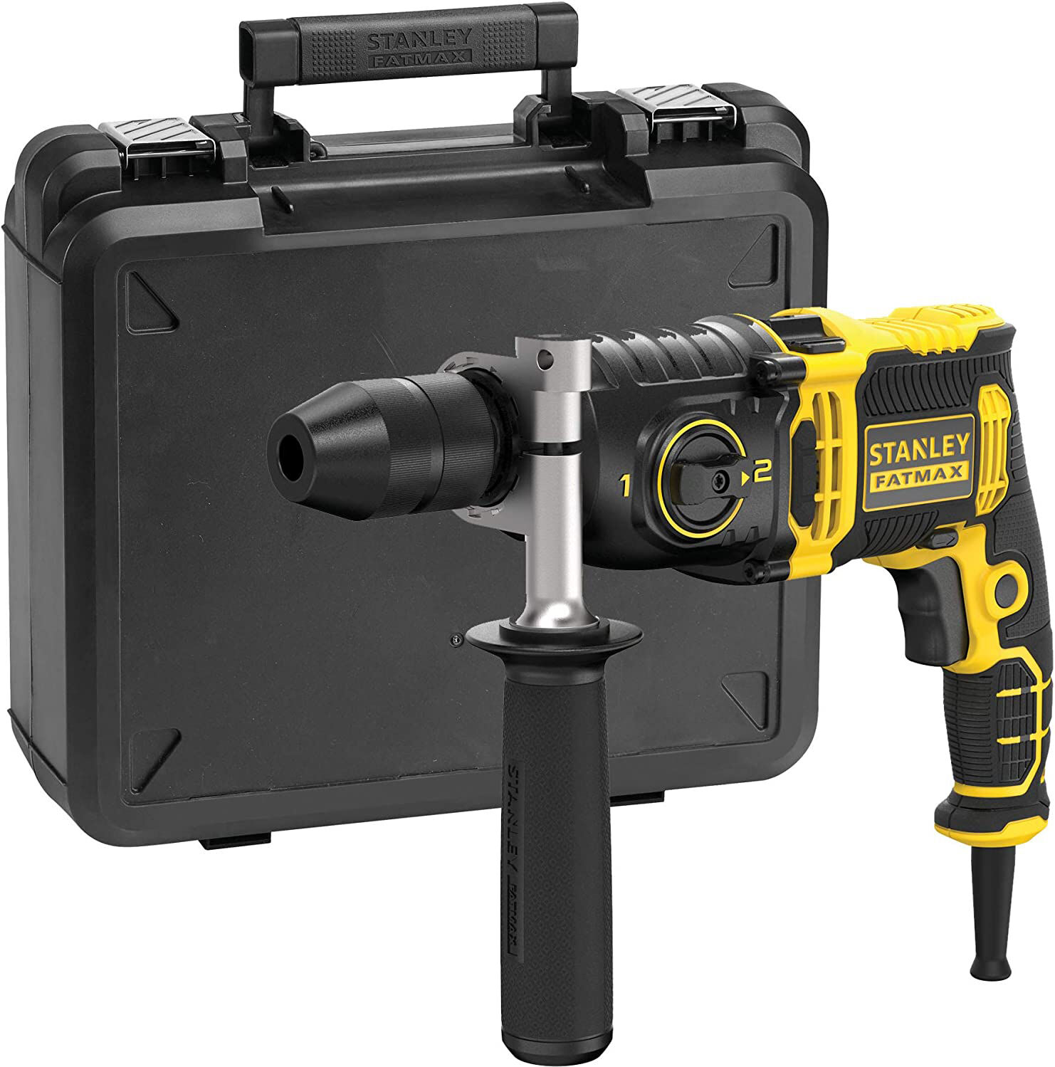 stanley fmeh850k trapano a percussione battente potenza 850 watt 2 velocità meccaniche + valigetta - fmeh850k fatmax