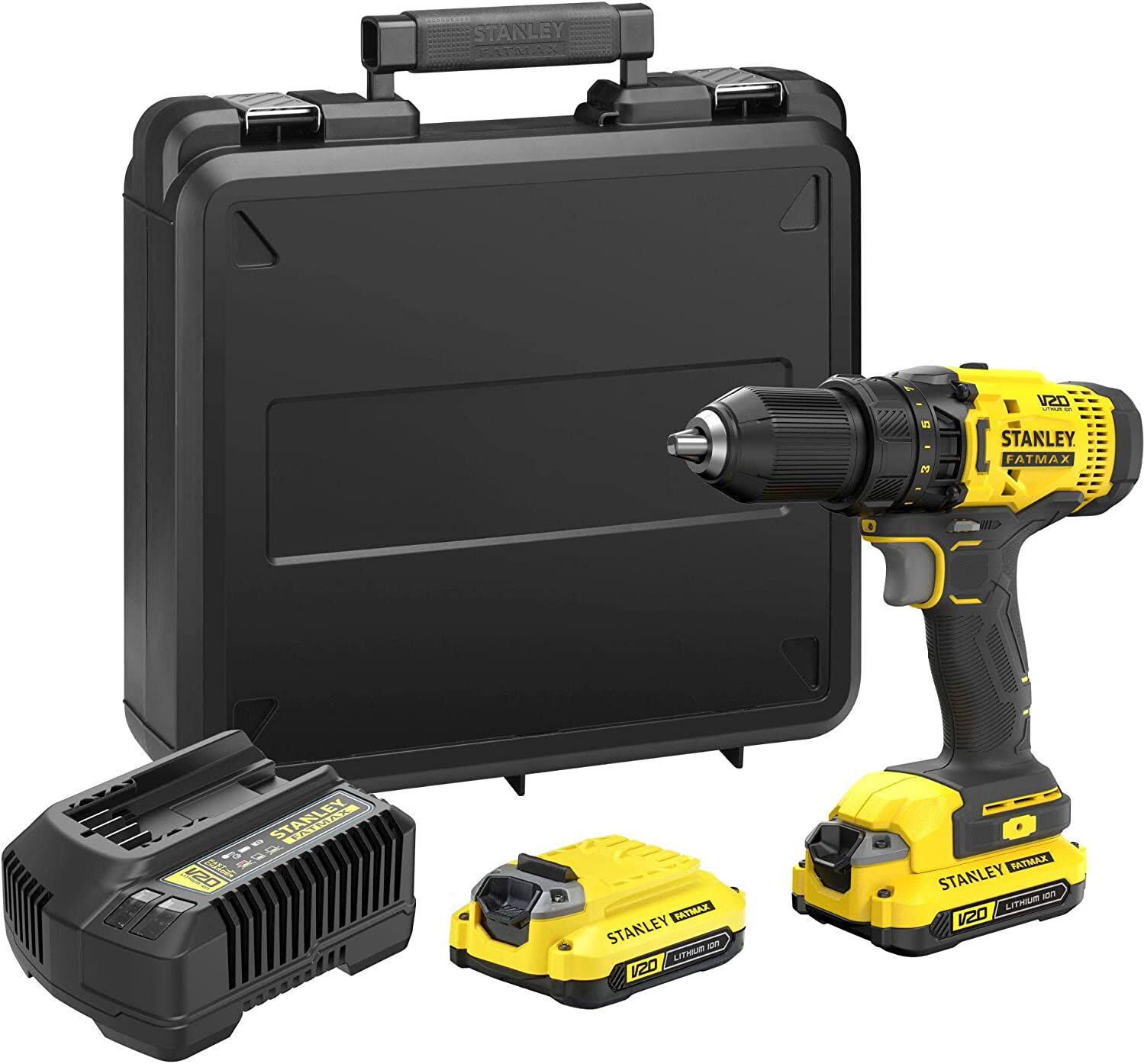 stanley sfmcd700c2k-qw trapano avvitatore a batteria 18v 1.5 ah litio - sfmcd700c2k-qw