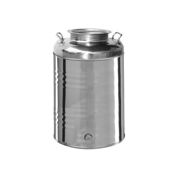 toomax oliva50 bidone contenitore fusto acciaio inox per olio vino olivari 50lt tappo a vite