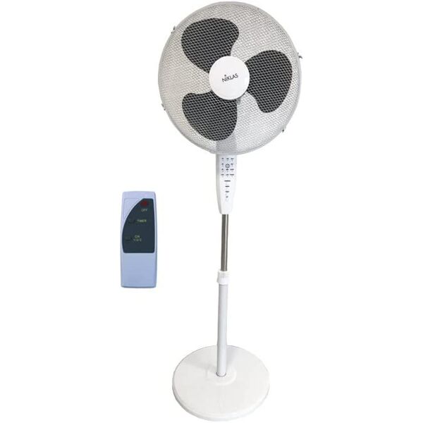 niklas comfort ventilatore a piantana da terra 3 pale 45w oscillazione e telecomando