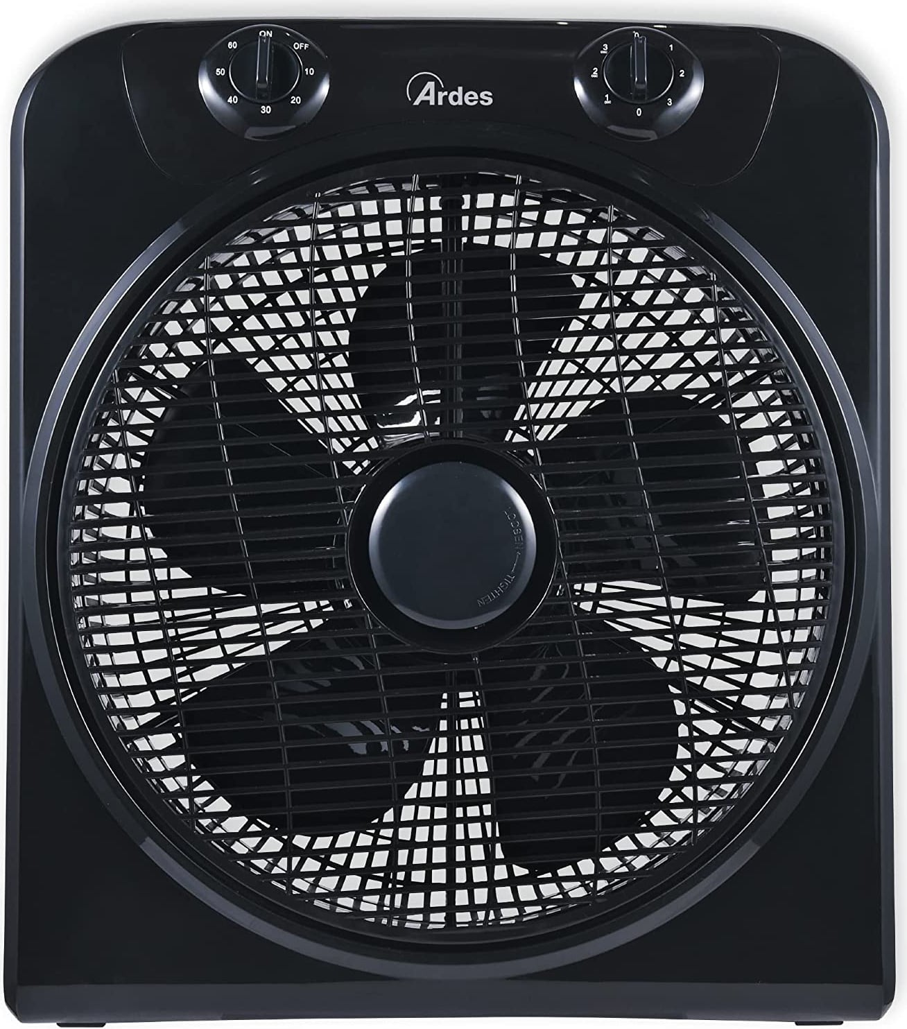 ardes ar5b30a ventilatore box fan da tavolo a pale Ø 30 cm 3 velocità colore nero - ar5b30a