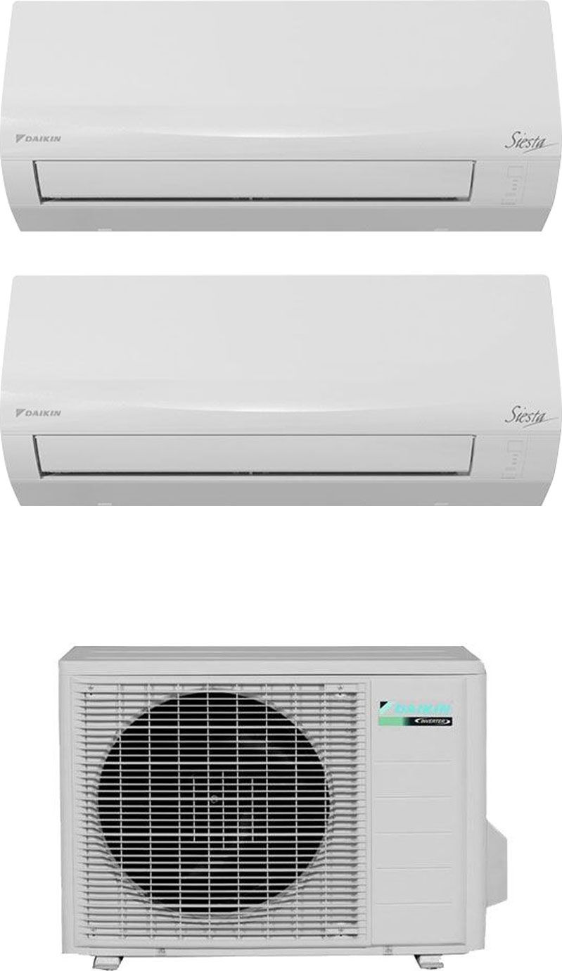 daikin atxf25a + atxf35a + 2amxf40a climatizzatore dual split inverter 9000 + 12000 btu condizionatore con pompa di calore classe a++/a++ gas r32 (unità interna + unità esterna) - atxf25a + atxf35a + 2amxf40a siesta