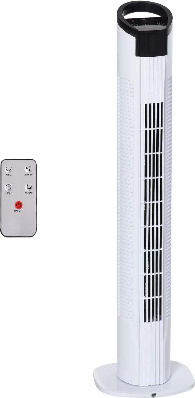 dechome d24517v95 ventilatore a colonna torre senza pale telecomando oscillazione 3 funzioni 3 velocità - d24517v95