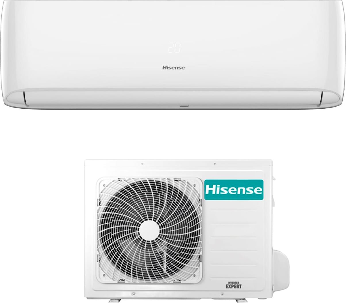 hisense ca70bt02g + ca70bt02w climatizzatore 24000 btu inverter monosplit condizionatore con pompa di calore classe a++/a+ r32 (unità interna + unità esterna) - ca70bt02g + ca70bt02w easy smart