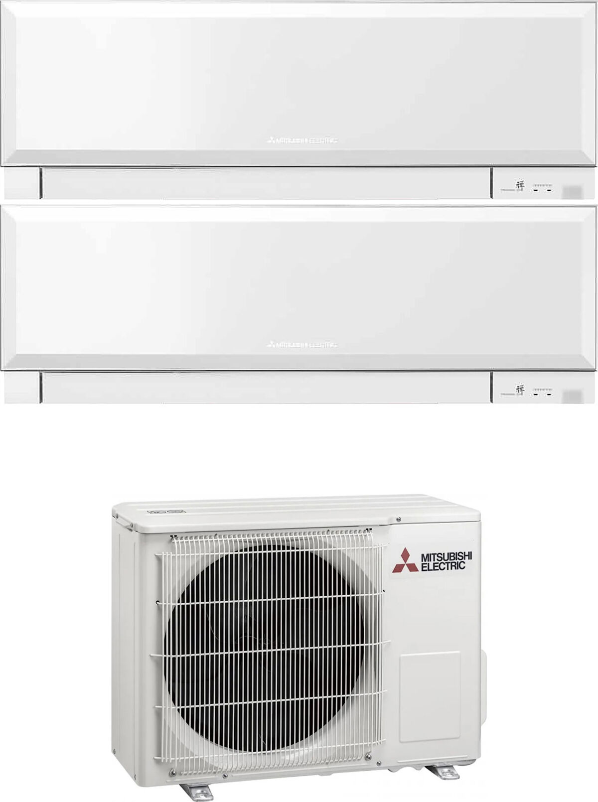 mitsubishi msz-ef25vg(k) + msz-ef35vg(k) + mxz-2f53vf climatizzatore dual split inverter 9000 + 12000 btu condizionatore con pompa di calore classe a+++/a++ r32 (unità interna + unità esterna) colore bianco - msz-ef25vg(k) + msz-ef35vg(k) + mxz-2f53vf kir