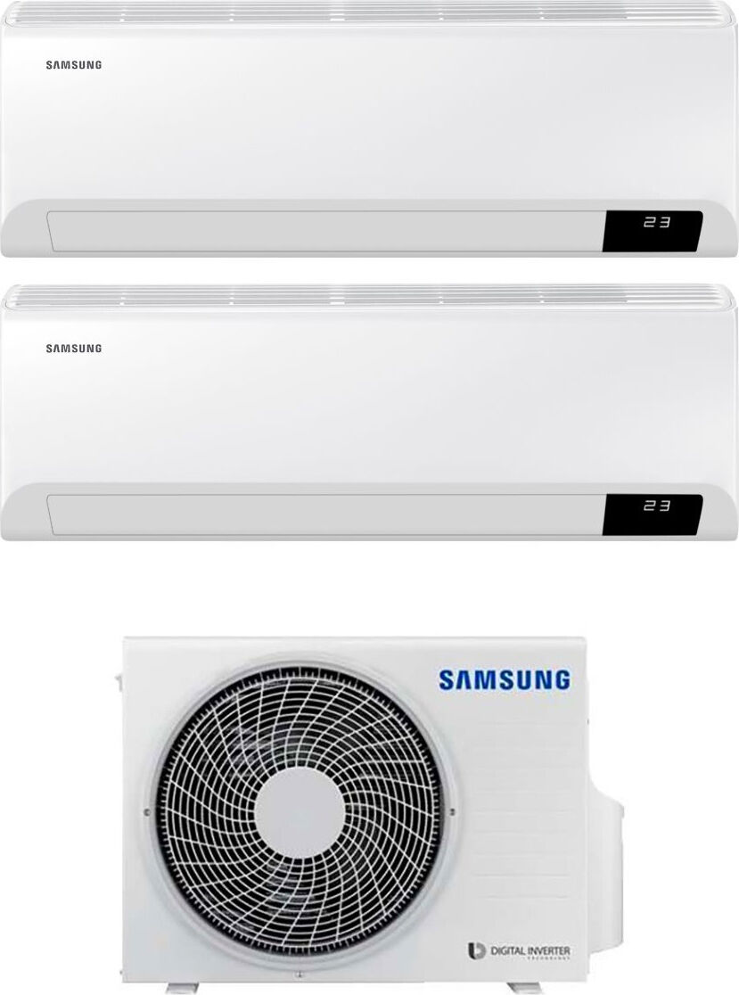 samsung ar07txfyawk + ar07txfyawk + aj040txj2kg climatizzatore dual split inverter 7000 + 7000 btu condizionatore con pompa di calore classe a+++/a++ wifi gas r32 wifi (unità interna + unità esterna) - ar07txfyawk + ar07txfyawk + aj040txj2kg cebu