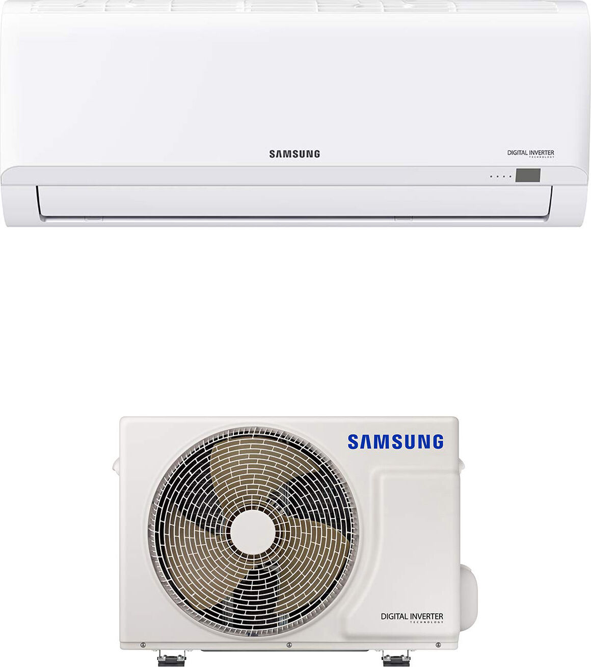 samsung ar09txhqbwkneu + ar09txhqbwkxeu climatizzatore 9000 btu inverter monosplit condizionatore con pompa di calore classe a++/a+ r32 (unità interna + unità esterna) - f-ar09mlb malibu