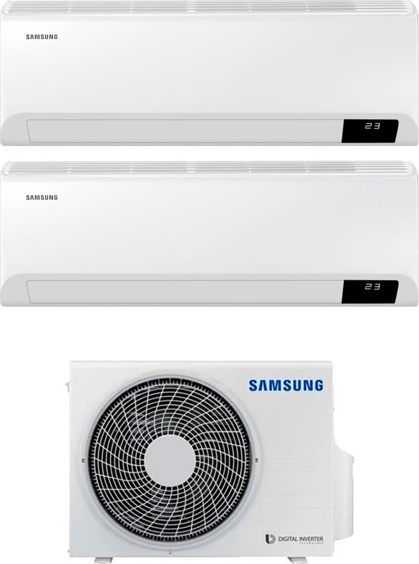 samsung ar09txfyawk + ar12txfyawk + aj050txj2kg climatizzatore dual split inverter 9000 + 12000 btu condizionatore con pompa di calore classe a+++/a++ gas r32 wifi (unità interna + unità esterna) - ar09txfyawk + ar12txfyawk + aj050txj2kg cebu