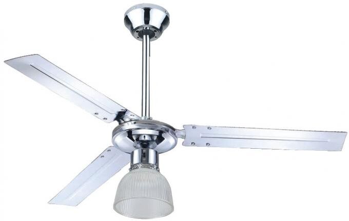 zephir zfr3121x ventilatore da soffitto con luce e telecomando 3 pale Ø 120 cm lampadario 3 velocità - zfr3121x