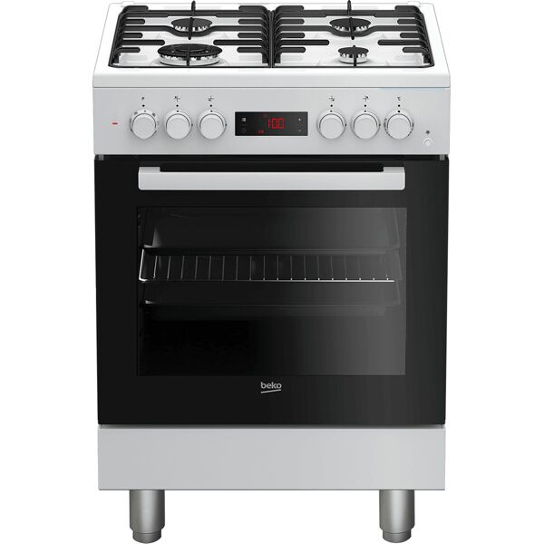 beko fse62110dwf cucina a gas 4 fuochi con forno elettrico ventilato 60x60 cm pulizia a vapore colore bianco - fse62110dwf