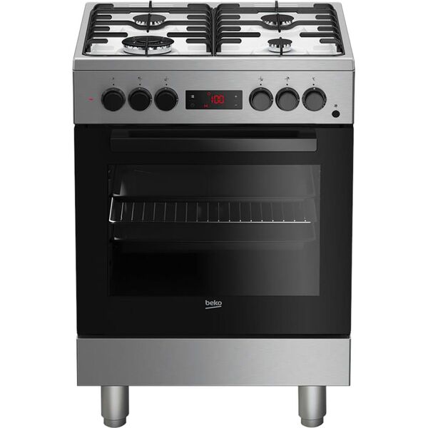 beko fse 62110 dxf cucina a gas 4 fuochi forno elettrico con grill larghezza x profondità 60x60 cm classe energetica a colore inox - fse 62110 dxf