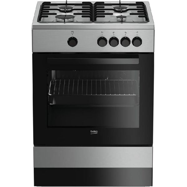 beko fsg62000dx cucina a gas 4 fuochi forno a gas larghezza x profondità 60x60 cm colore inox - fsg62000dx