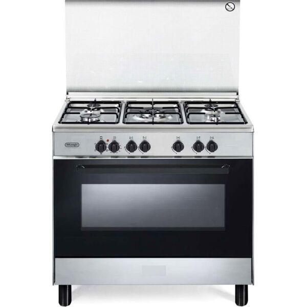 delonghi fmx 96 cucina a gas 5 fuochi forno elettrico multifunzione con grill 90x60 cm classe a colore inox - fmx 96