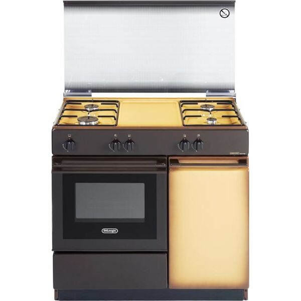 delonghi sgk 854 n cucina a gas 4 fuochi forno a gas larghezza x profondità 86x50 cm con coperchio colore coppertone - sgk 854 n linea smart